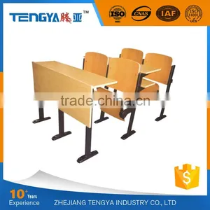 Tengya Classroom Desk Chairs for College Meeting Room Bend Wooden Lecture Theatre Chair thumbnail-1