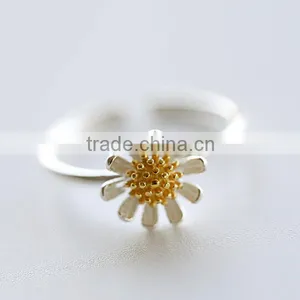 925 Sterling Silver Chrysanthemum Flower Ring Adjustable Ring Fashion Women Ring Jewelry Supplies 6260556 thumbnail-1