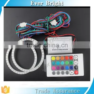 Changeable Colorful RGB LED Car Halo Rings Lights With 24 Key Remote Control LED Angel Car Light Led Angel Eye Rings thumbnail-2