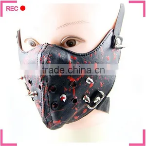 Carnival Mask With Blood Decoration, Simple Design Masquerade Party Mask thumbnail-1