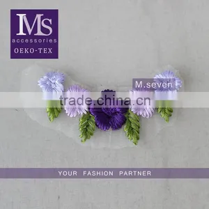 Excellent Quality New Products Beautiful Cord Crochet Flower Appliques Collar thumbnail-1