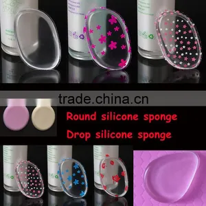 2017 New Clear Cloud Tear Round Shape Silicone Puff Silisponge for Powder Soft Medical Grade Sponge thumbnail-1
