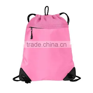 Polyester Microfiber Pack With Mesh Trim Drawstring Bag thumbnail-5