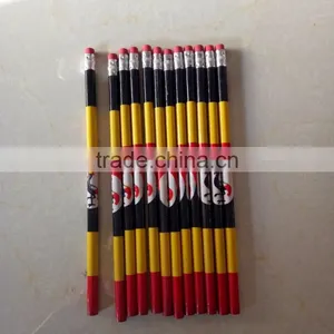 12PCS/Opp Bag Packing Round Shape Wooden Pencil for Uganda thumbnail-1