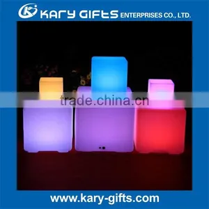 Plastic LED Light Cube Chairs Ottoman Furniture LED Cube Furniture thumbnail-1