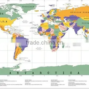 CT-483 2016 Creative Fashion New Design Hard Paper World Map for Travel Decorative World Map thumbnail-3