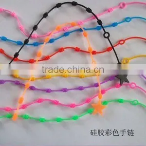 Hot Sell Rainbow Silicone Girl Cross Necklace thumbnail-1