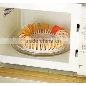 CY124 Homemade DIY Microwave Oven Baked Potato Chips Maker Device Plate Kitchen Tool thumbnail-1