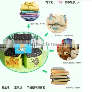 N497 Household Non Woven Box Foldable Storage Box Retro Chinese Pattern Home Storage Organization thumbnail-6