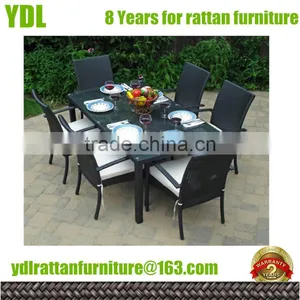 Youdeli Rattan Dining 6 Seat Chair Set Furniture thumbnail-1