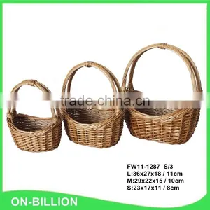 Boat Shape Cheap Bulk Wicker Empty Gift Basket thumbnail-2