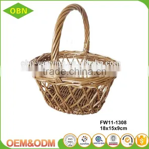 Custom Size Small Hanging Storage Wholesale Wicker Basket With Handle for Gift thumbnail-2