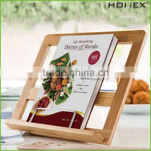 Bamboo Book Stand/ Cookbook Stand for Kitchen Homex-BSCI thumbnail-4