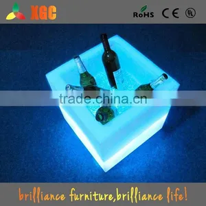 2015 New Arrival Battery Operated LED Illuminated Square Wine Cooler Plastic Beer Bucket thumbnail-1