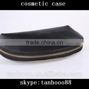 High Quality Black Shell Shape Makeup Case Leather Cosmetic Bag Case thumbnail-3