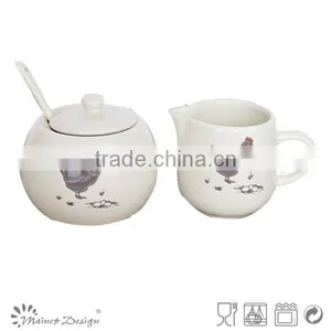 New Design Tea Sugar Coffee Ceramic Storage Jar With Spoon thumbnail-1