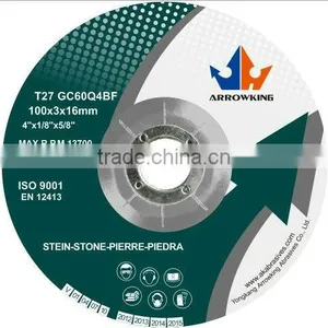 4'' 100x3x16 T27 Grinding Wheel for Stone thumbnail-1