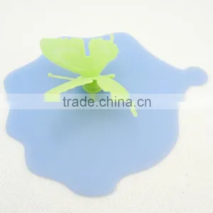 Butterfly Shaped Food Grade Coffee Cup Silicone Rubber Anti-dust Airtight Seal Silicone Drink Cup Lids thumbnail-2