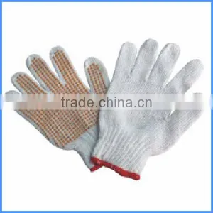 PVC Dotted White Knitted Cotton Working Safety Gloves thumbnail-3