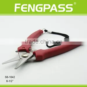 S6-1042 6-1/2'' Soft PP Handle With Stainless Steel Blade Cutting Snips Garden Scissors thumbnail-3