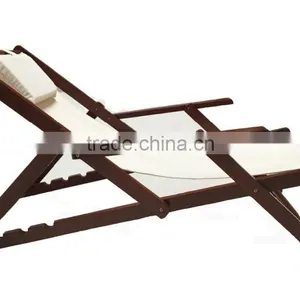 Folding Lounge Wooden Beach Chair thumbnail-2