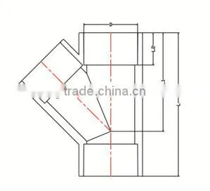 HIGH QUANLITY SKEW TEE OF PVC GB PN16 INDUSTRIAL PRESSURE PIPES & FITTINGS FOR WATER SUPPLY thumbnail-2