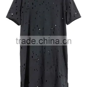 T-shirt With a Hole Pattern Printing Polyester Apparel Custom t Shirts Custom Casual Half Sleeves thumbnail-2