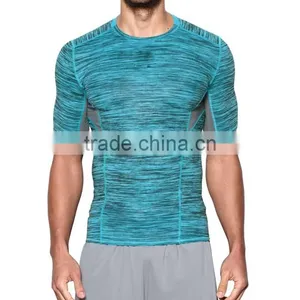 China Factoty Wholesale Made Plain Gym Sports Wear O-neck Custom T Shirt thumbnail-1