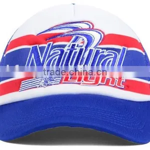 2013 Sport 6-panels Mesh Breathable Spong Blue Baseball Cap and Hat With Custom Design thumbnail-3