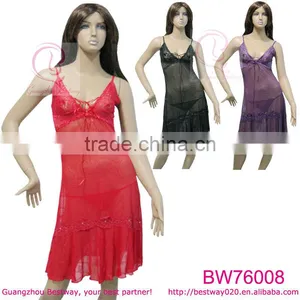 Sex Photo Hot Transparent Night Dress Sexy Long Lingerie in Apparels thumbnail-1
