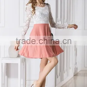 Latest Hot Sell Casual Fashion Mature Lace Style Clothing Wholesale Ladies Women Fashion Dresses thumbnail-2