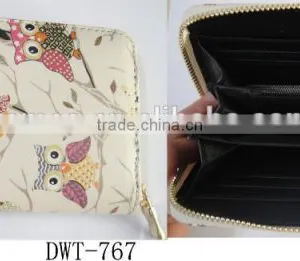 Fashion High Quality PU Stylish Print Owl Wallet thumbnail-1