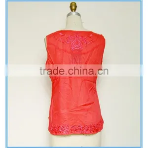 New Fashion Tank Top Cotton Blouse Designs For Women Summer 2016 thumbnail-2