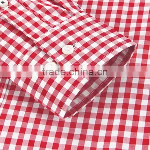 New Men Office Cotton Casual Lapel Plaids Shirt for Men thumbnail-4