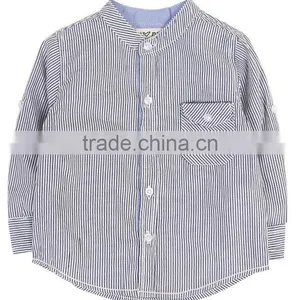 Good Quality Kids Clothing Wholesale Cheap Little Boy Long Sleeve Striped Dress Shirt thumbnail-2