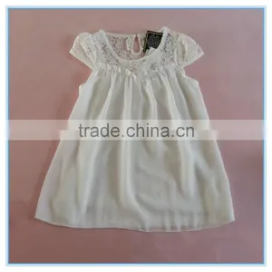 Children Girls Chiffon Printed Lace Sleeve t Shirt, Beautiful Girl t Shirt, Fancy Gril Short Sleeve t Shirt thumbnail-2