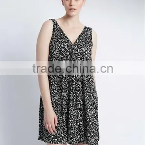 PLUS Animal Print Fit & Flare Vest Dress thumbnail-1