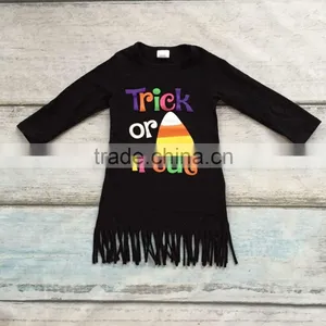 Baby Girls Summer Dress Girls Halloween Tassels Dress Children Kids Trick ot Treat Dress Long Sleeve Fall Tassels Dress thumbnail-1