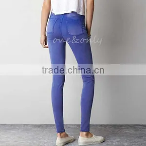 Hot Women Cotton Denim Jegging Trousers Charming Female Skinny Pants P0030 thumbnail-6