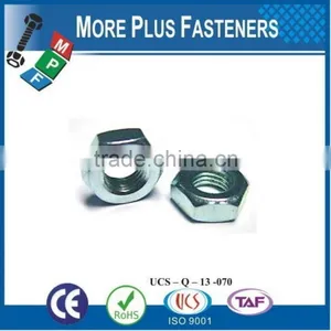 Made in Taiwan Hexagon Jam Nut Metric DIN 936 Class 4 Class 6 Coarse Thread Fine Thread Bare Steel Zinc Plated thumbnail-2