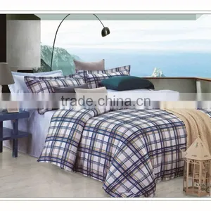Domitory Cotton Stripes&grid 3 Pcs Single Duvet Cover Set thumbnail-1