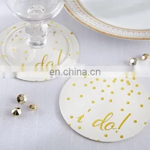 "I Do!" Paper Coasters Cheap Customised Wedding Party Decorations thumbnail-1
