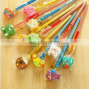 Cute Cartoon Series Wooden Pencil With Eraser Stationery Set Kid Gift Set Wholesale thumbnail-1