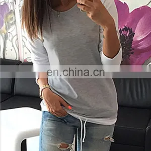 New Fashion Women Lady Long Sleeve Shirt Casual Blouse Loose Cotton Tops T Shirt thumbnail-1