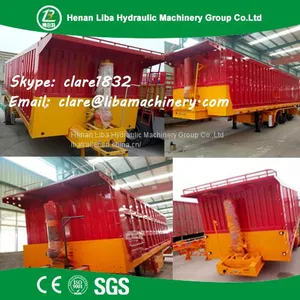 LIBA Rear Dump Trailer Cheap Price 3 Axle Factory Supply 50 Ton Rear Tipper Trailer thumbnail-3