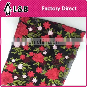 Wholesale Popular Hot Selling Embroidery Flower Lace Fabric thumbnail-1