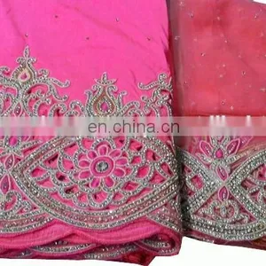 First Lady Silk George Lace Fabric For African thumbnail-2
