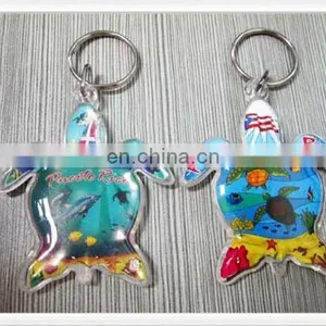 Sea Turtle Shape With Personally Design Card Inserted Acrylic Keychain thumbnail-1