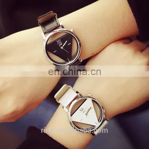 Wholesale Simple Personality Leather Triangle Shape Cool Lady Watch thumbnail-1