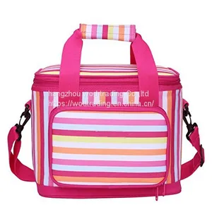 China Printed Pink Large Insulated Lunch Bag for Women thumbnail-1